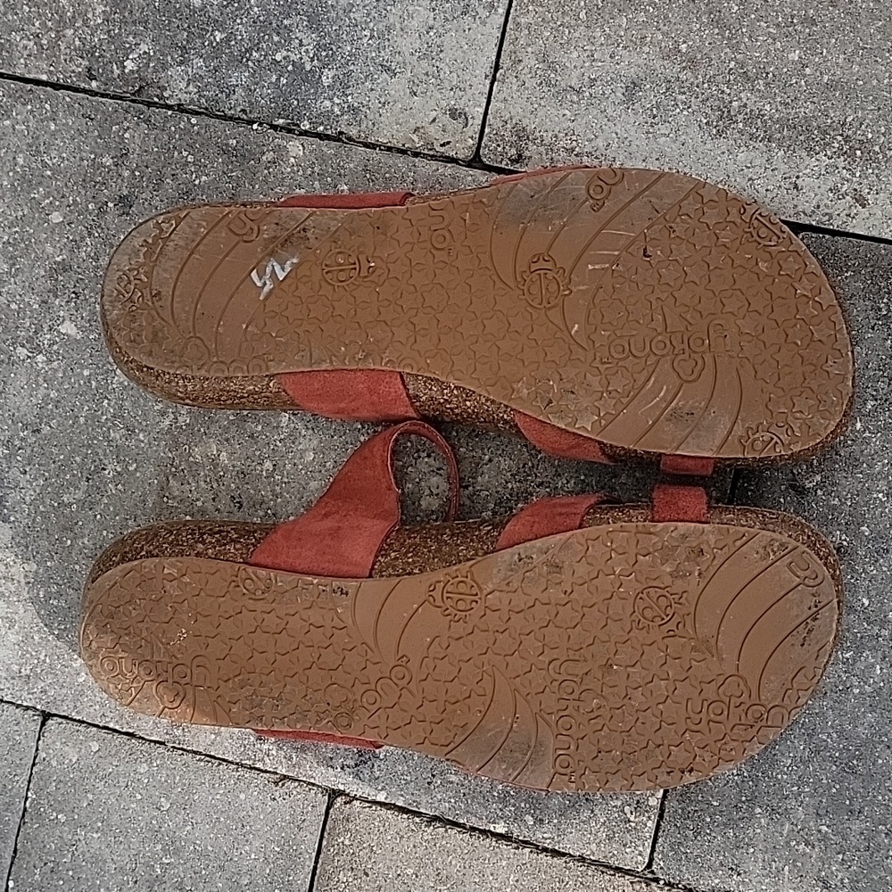 Yokono Women's Comfort Leather Loop Toe Sandals W 8 Made in Spain Burnt … - Picture 5 of 10
